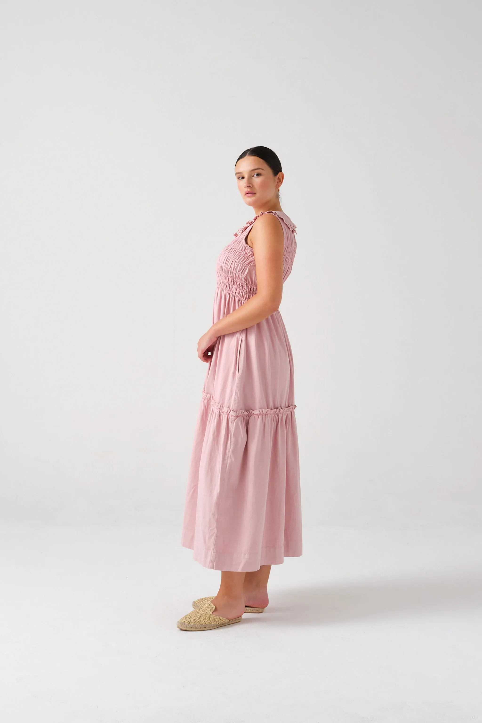 Sky Dress in Dusty Rose