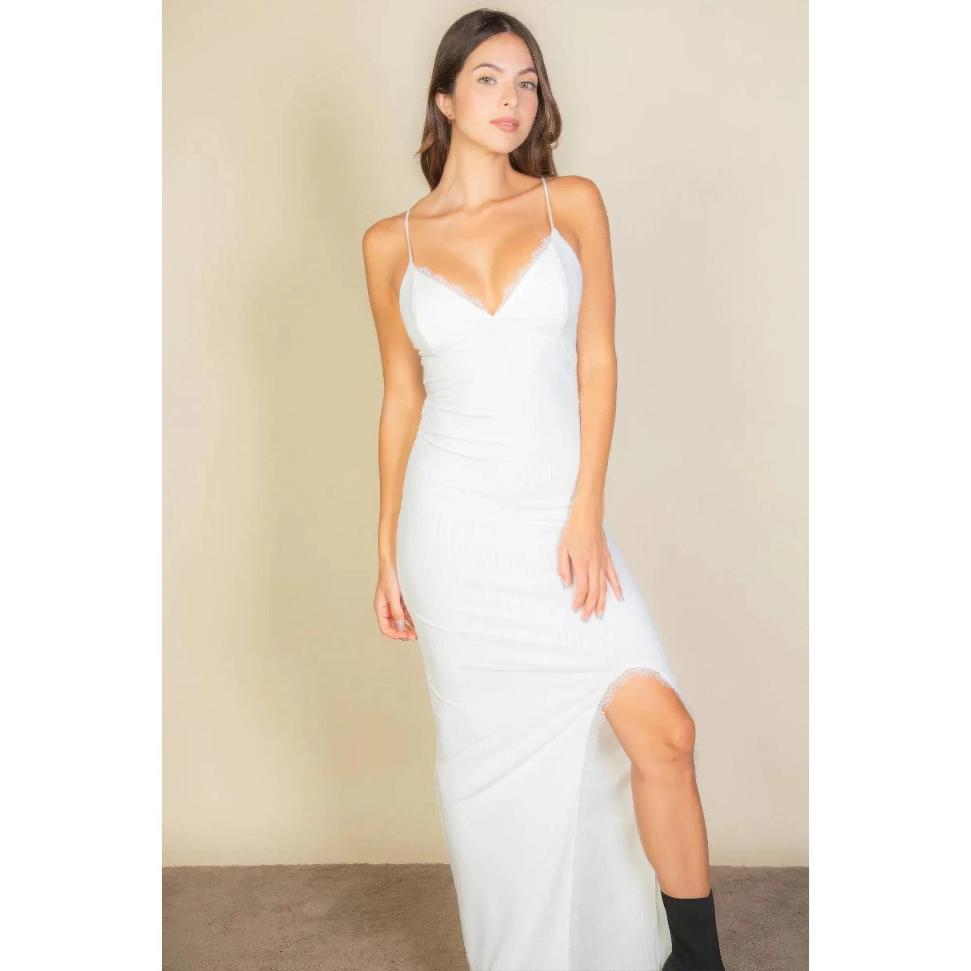 Sleeveless Lightweight V Neck Cami Dress
