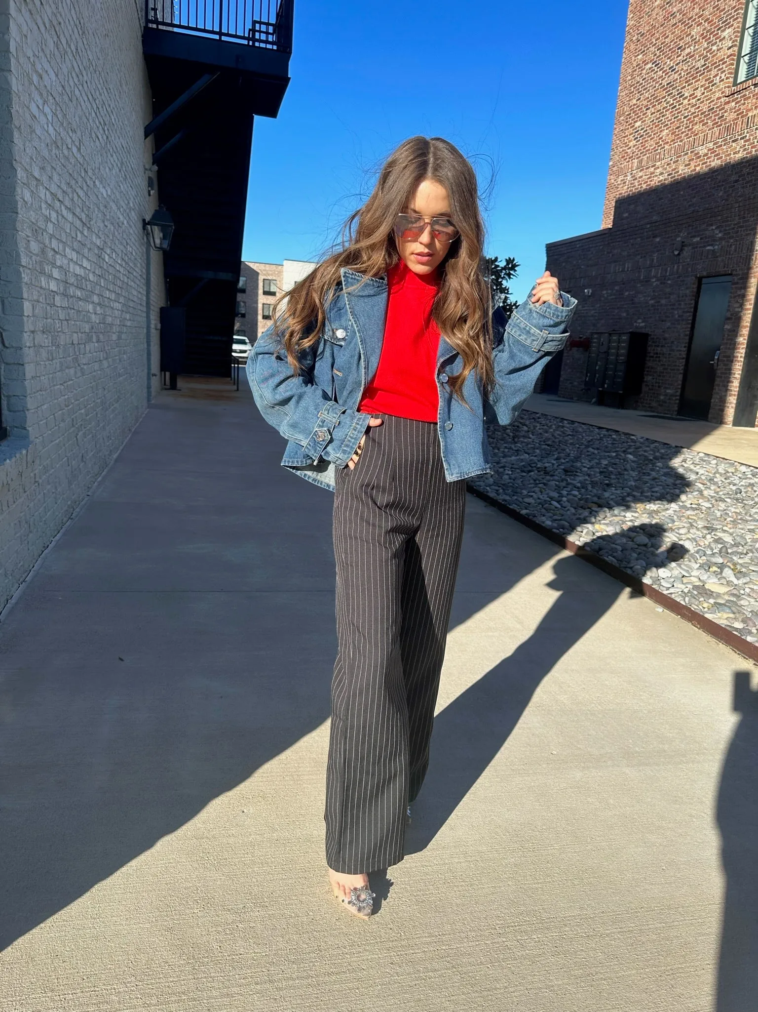 So Chic Pinstripe Pants