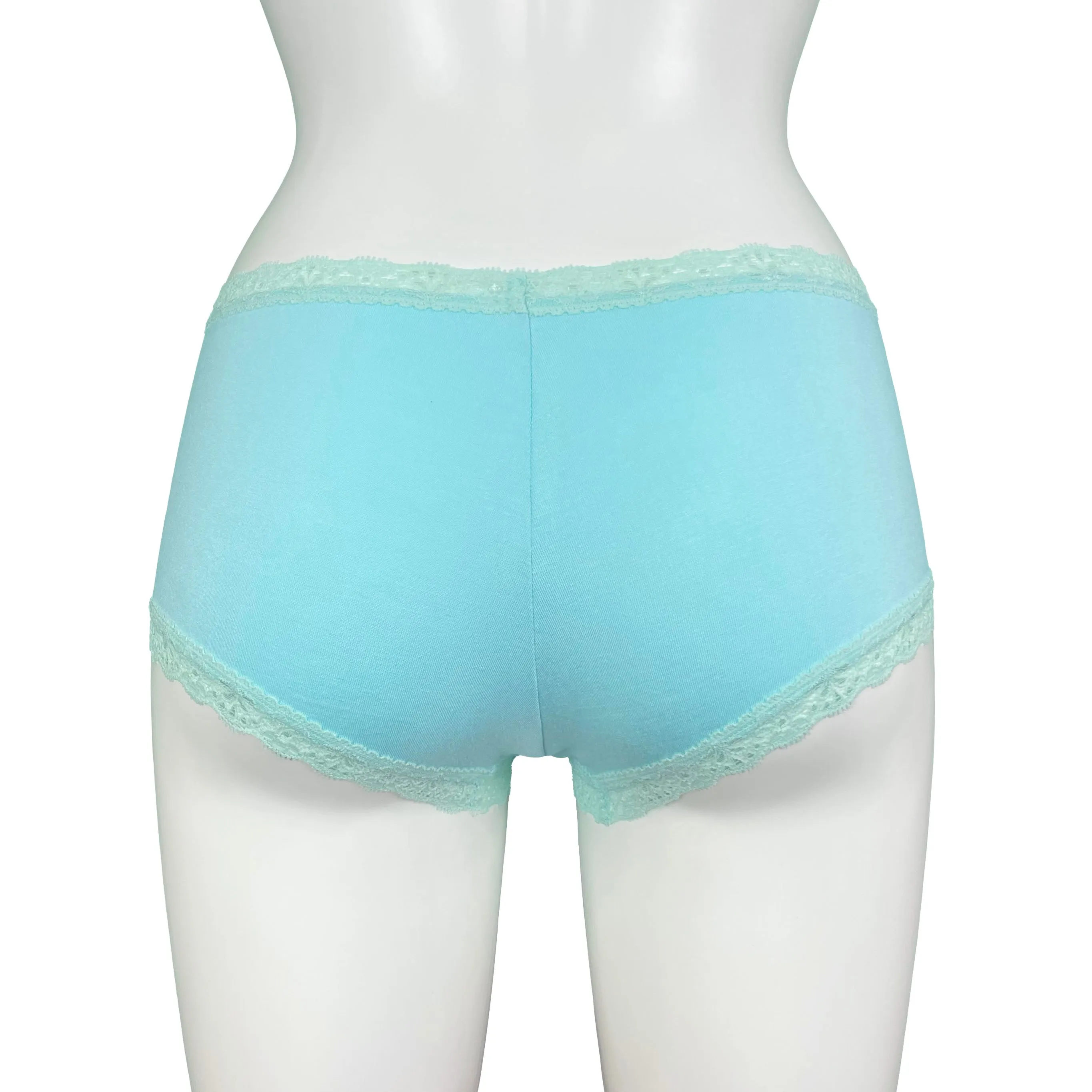 Soft Bamboo Jersey Boy Short - Aqua & Spearmint