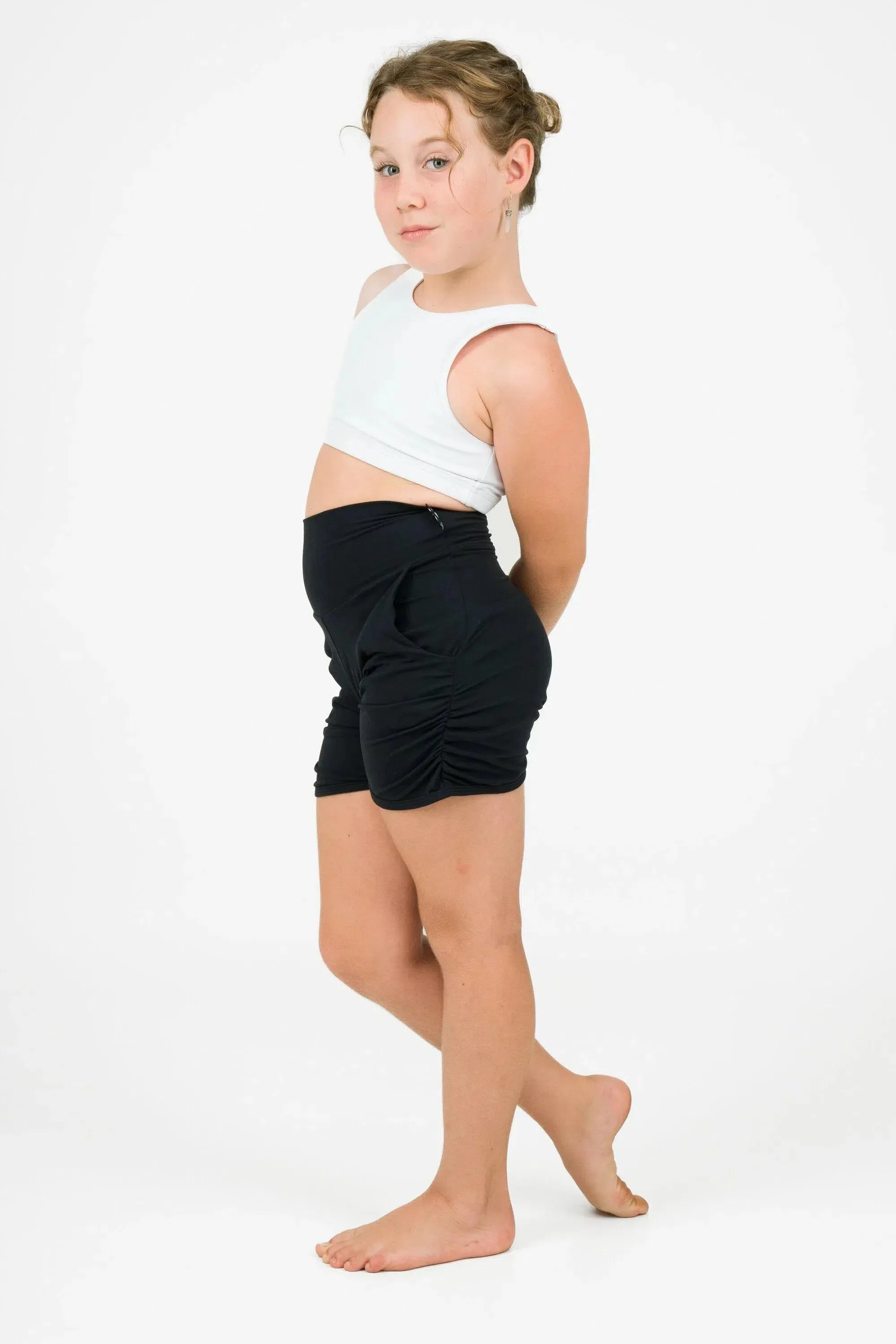 Soft To Touch Kids Jogger Shorts - Black