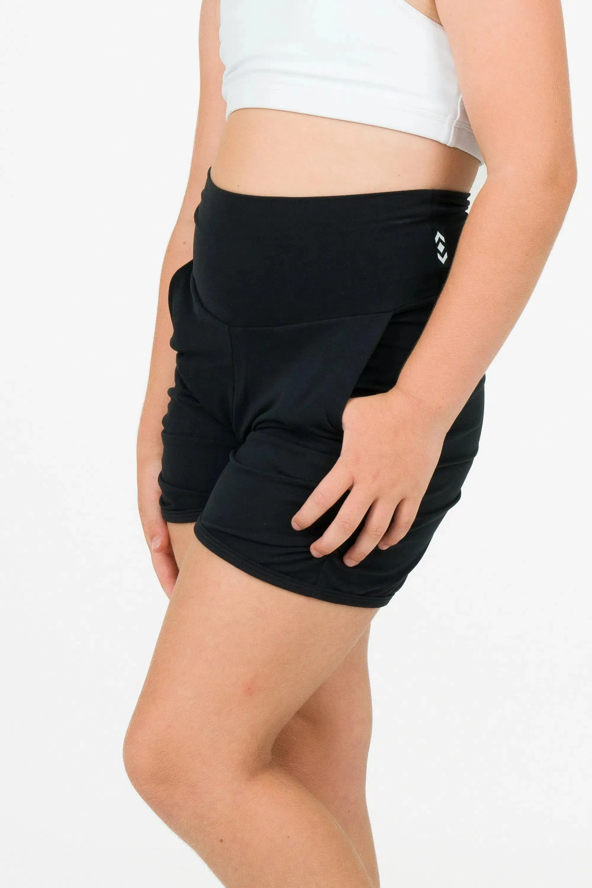 Soft To Touch Kids Jogger Shorts - Black