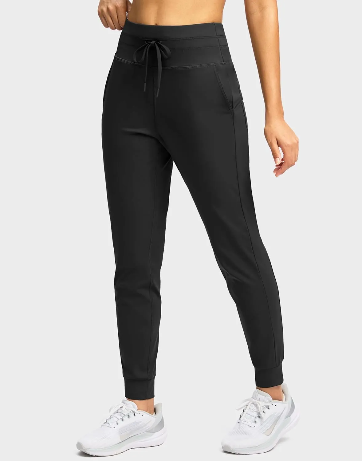 Soothfeel Womens Joggers with Zipper Pockets High Waisted Sweatpants Athletic Leggings Pants for Workout Running Yoga
