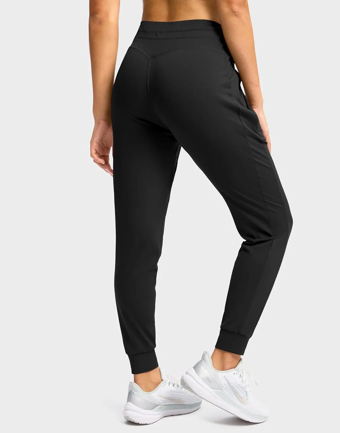 Soothfeel Womens Joggers with Zipper Pockets High Waisted Sweatpants Athletic Leggings Pants for Workout Running Yoga