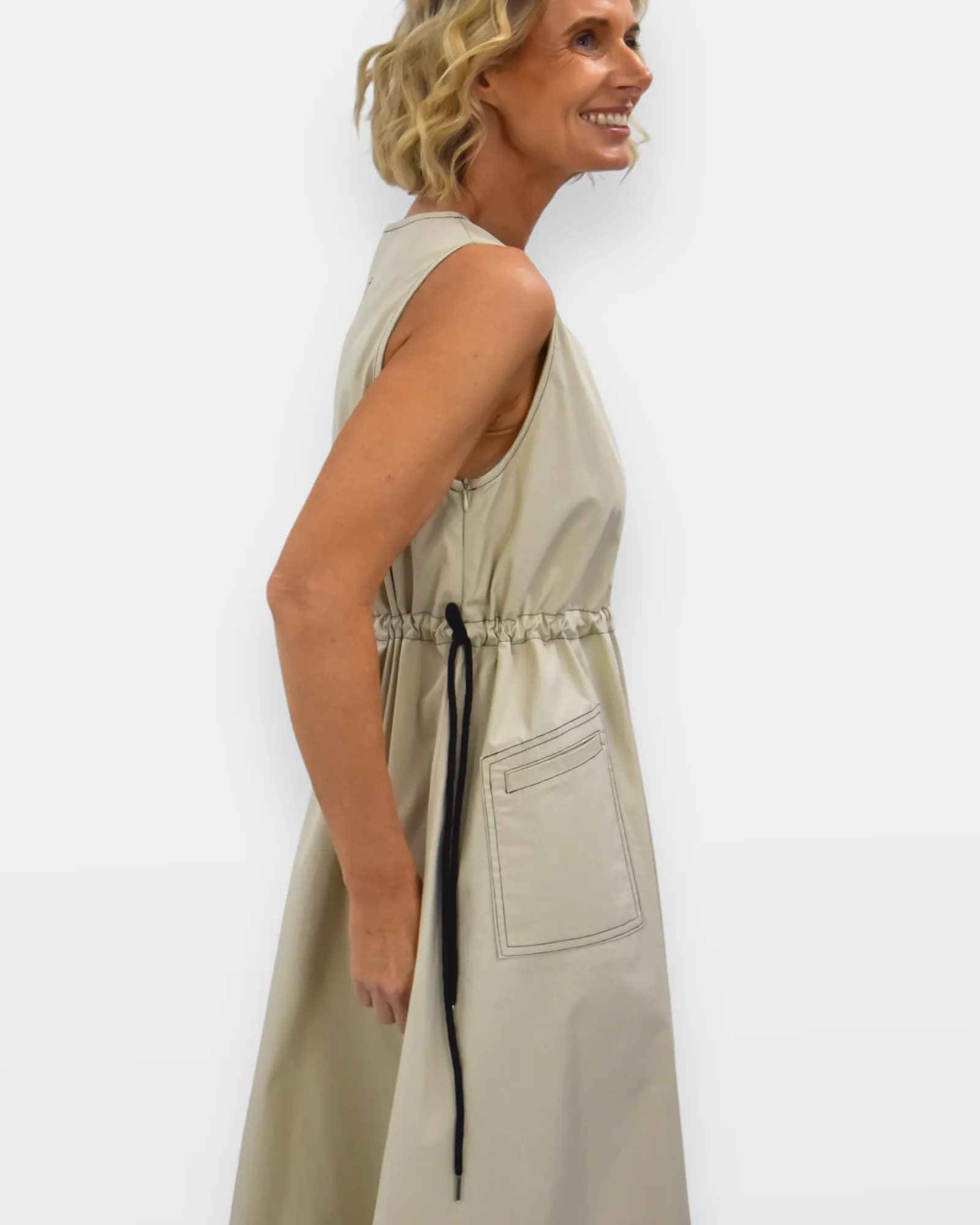 Star Cotton Dress - Alabaster