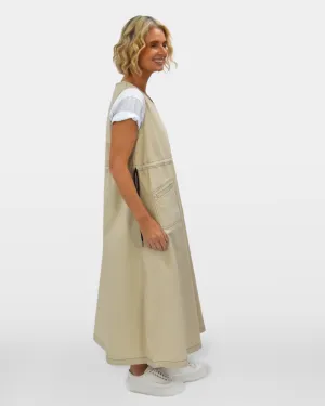 Star Cotton Dress - Alabaster