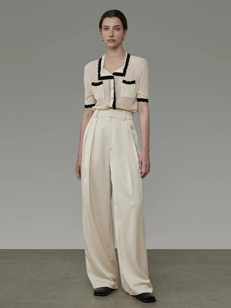 Straight Wide-leg Classy Chic Pants