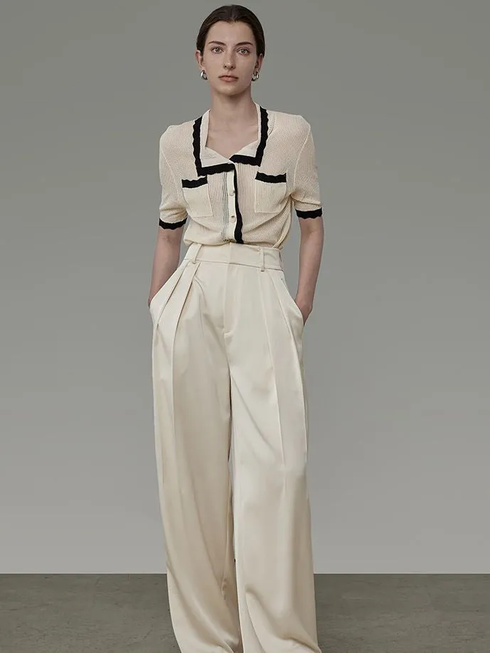 Straight Wide-leg Classy Chic Pants