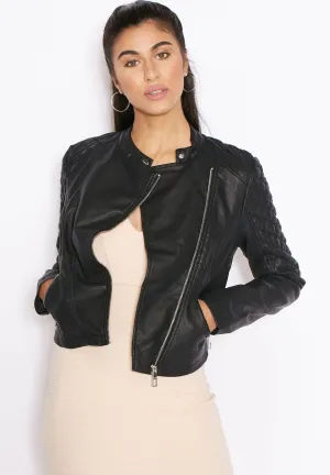 Stylish Biker Sheep Leather Jacket Worn By Ariana Grande | Ariana Grande Stylish Biker Sheep Leather Jacket