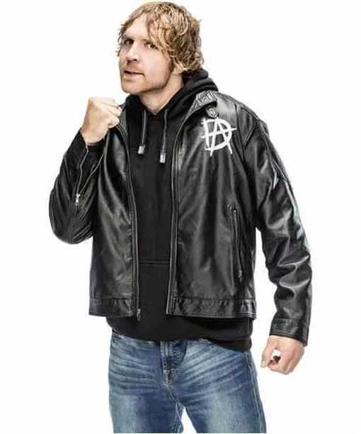Stylish Black Leather Jacket Worn By Dean Ambrose | Dean Ambrose Stylish Black Leather Jacket