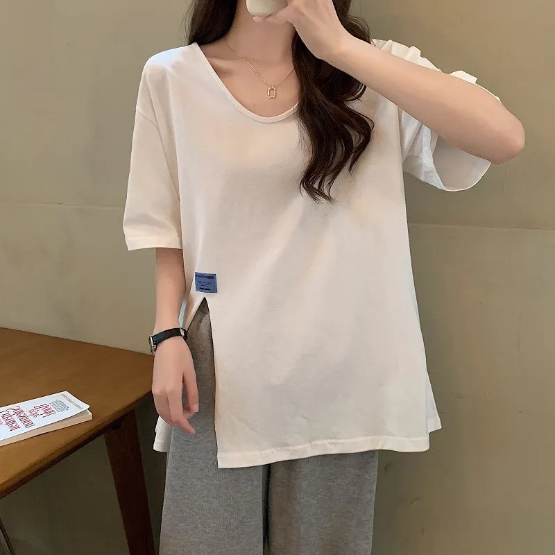 Summer Short Sleeve T-Shirt Women Korean Tops Loose Half Sleeved Couple Trendy INS Tops T-Shirt