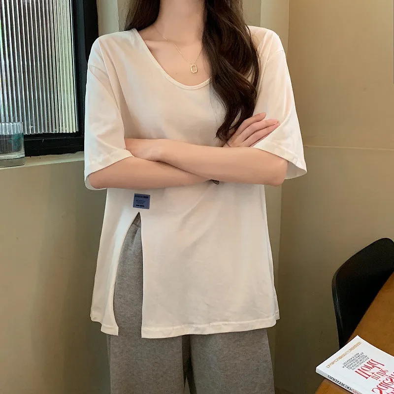 Summer Short Sleeve T-Shirt Women Korean Tops Loose Half Sleeved Couple Trendy INS Tops T-Shirt