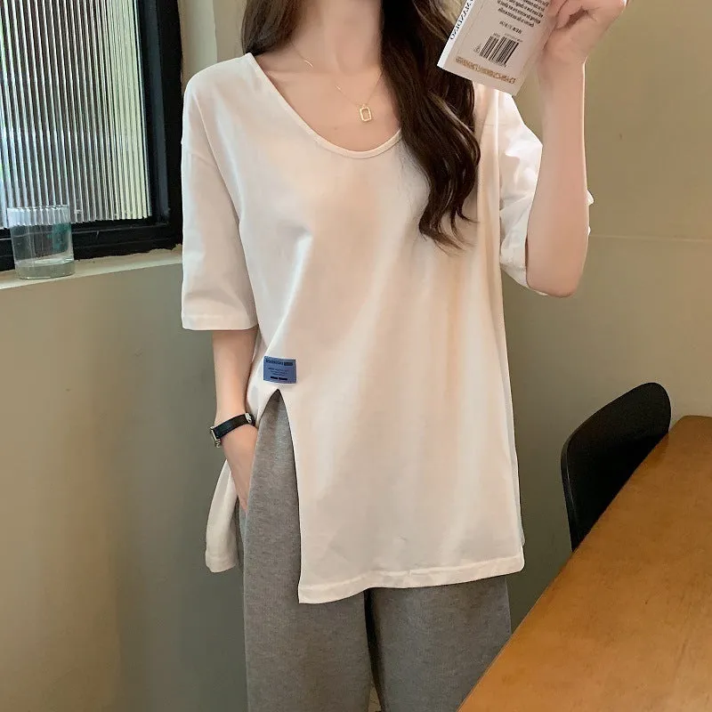 Summer Short Sleeve T-Shirt Women Korean Tops Loose Half Sleeved Couple Trendy INS Tops T-Shirt