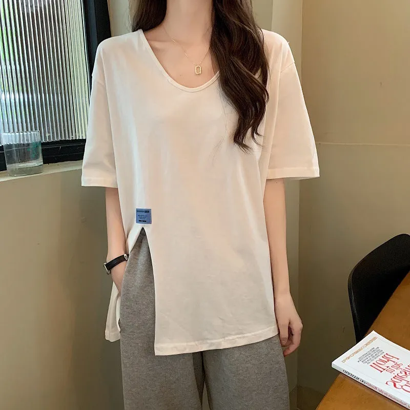 Summer Short Sleeve T-Shirt Women Korean Tops Loose Half Sleeved Couple Trendy INS Tops T-Shirt