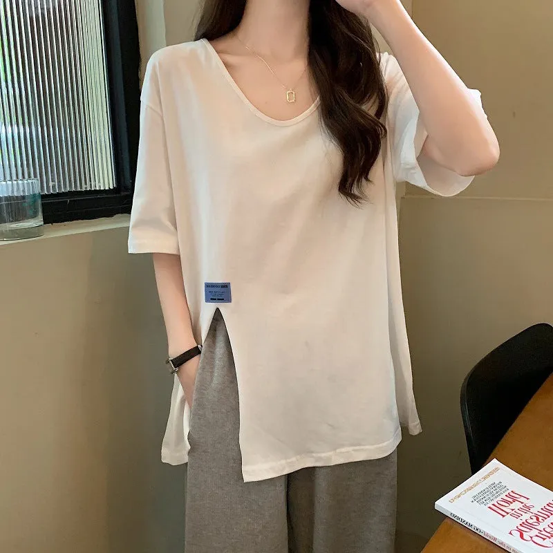 Summer Short Sleeve T-Shirt Women Korean Tops Loose Half Sleeved Couple Trendy INS Tops T-Shirt