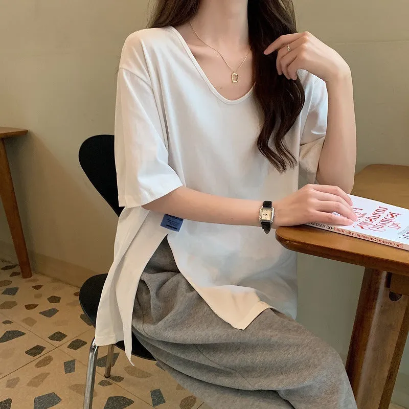 Summer Short Sleeve T-Shirt Women Korean Tops Loose Half Sleeved Couple Trendy INS Tops T-Shirt