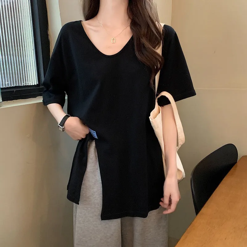 Summer Short Sleeve T-Shirt Women Korean Tops Loose Half Sleeved Couple Trendy INS Tops T-Shirt