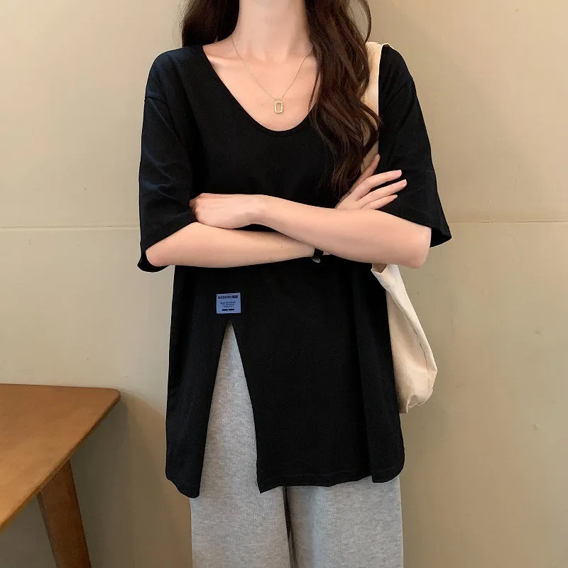Summer Short Sleeve T-Shirt Women Korean Tops Loose Half Sleeved Couple Trendy INS Tops T-Shirt