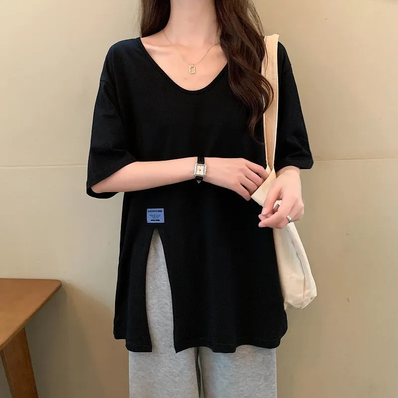 Summer Short Sleeve T-Shirt Women Korean Tops Loose Half Sleeved Couple Trendy INS Tops T-Shirt
