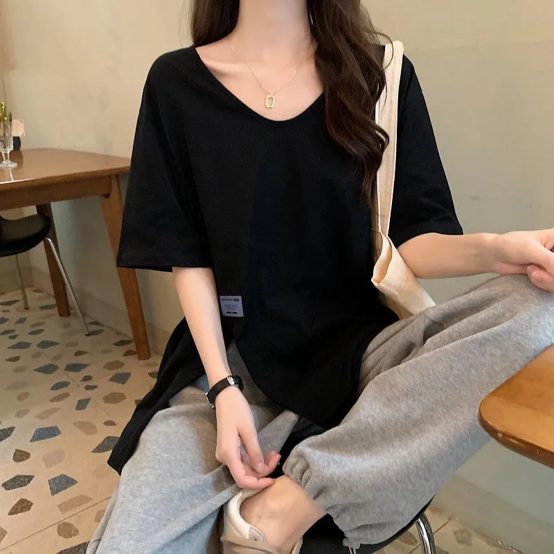 Summer Short Sleeve T-Shirt Women Korean Tops Loose Half Sleeved Couple Trendy INS Tops T-Shirt