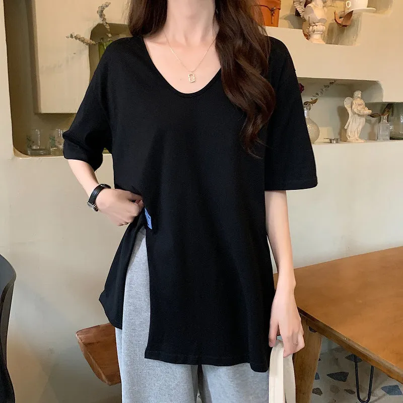 Summer Short Sleeve T-Shirt Women Korean Tops Loose Half Sleeved Couple Trendy INS Tops T-Shirt