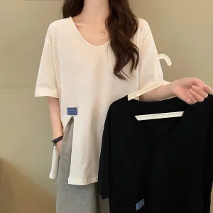 Summer Short Sleeve T-Shirt Women Korean Tops Loose Half Sleeved Couple Trendy INS Tops T-Shirt