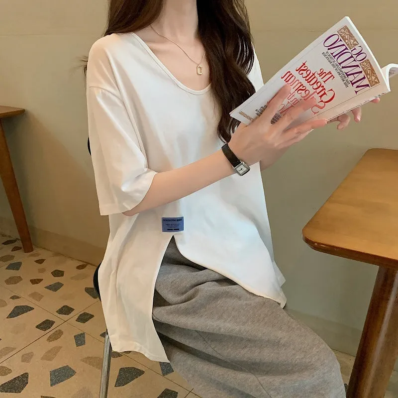 Summer Short Sleeve T-Shirt Women Korean Tops Loose Half Sleeved Couple Trendy INS Tops T-Shirt