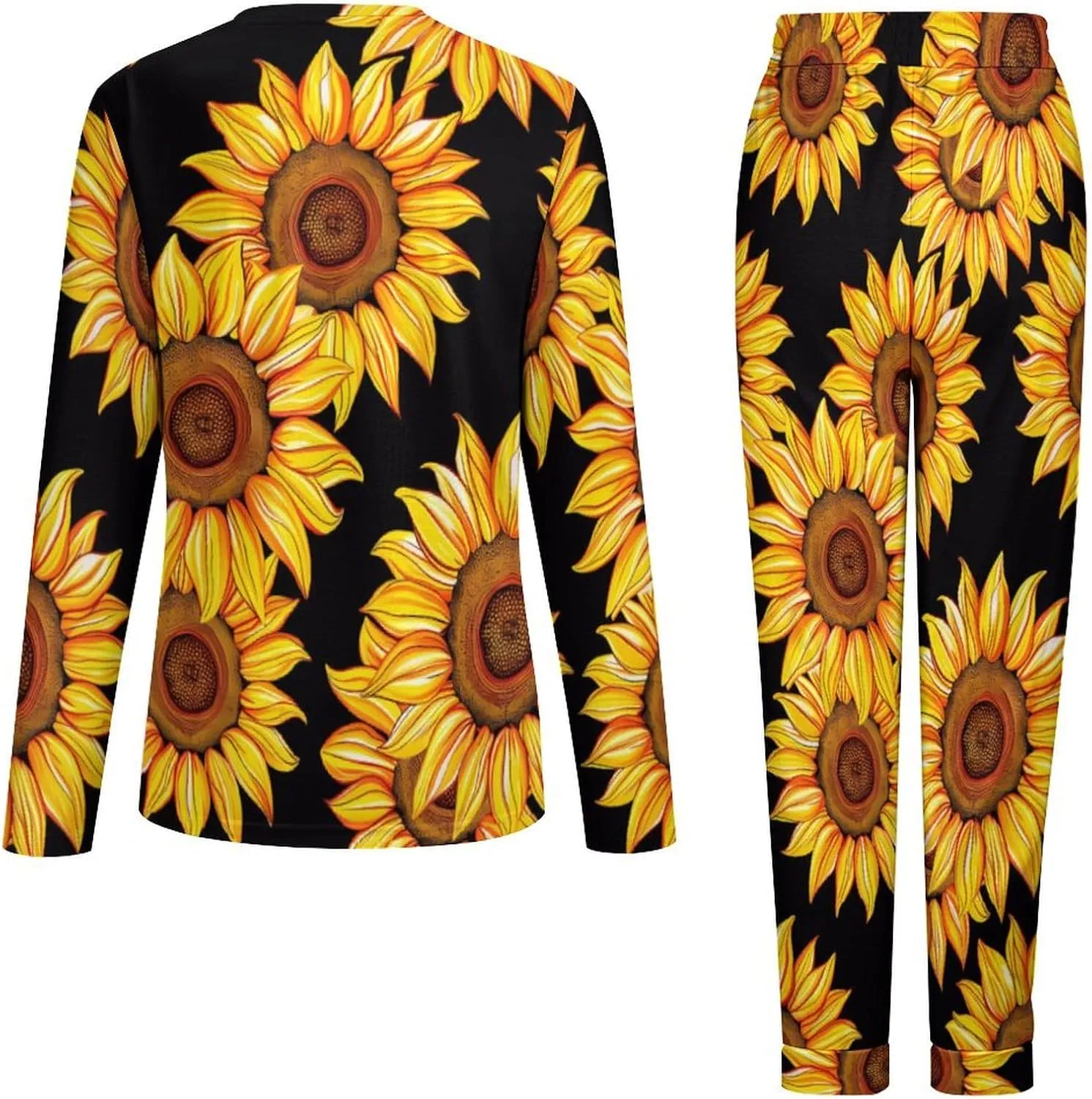 Sunflower Women's Pajama 2 Piece Set Long Sleeve Pjs Top and Pants Soft Loungewear