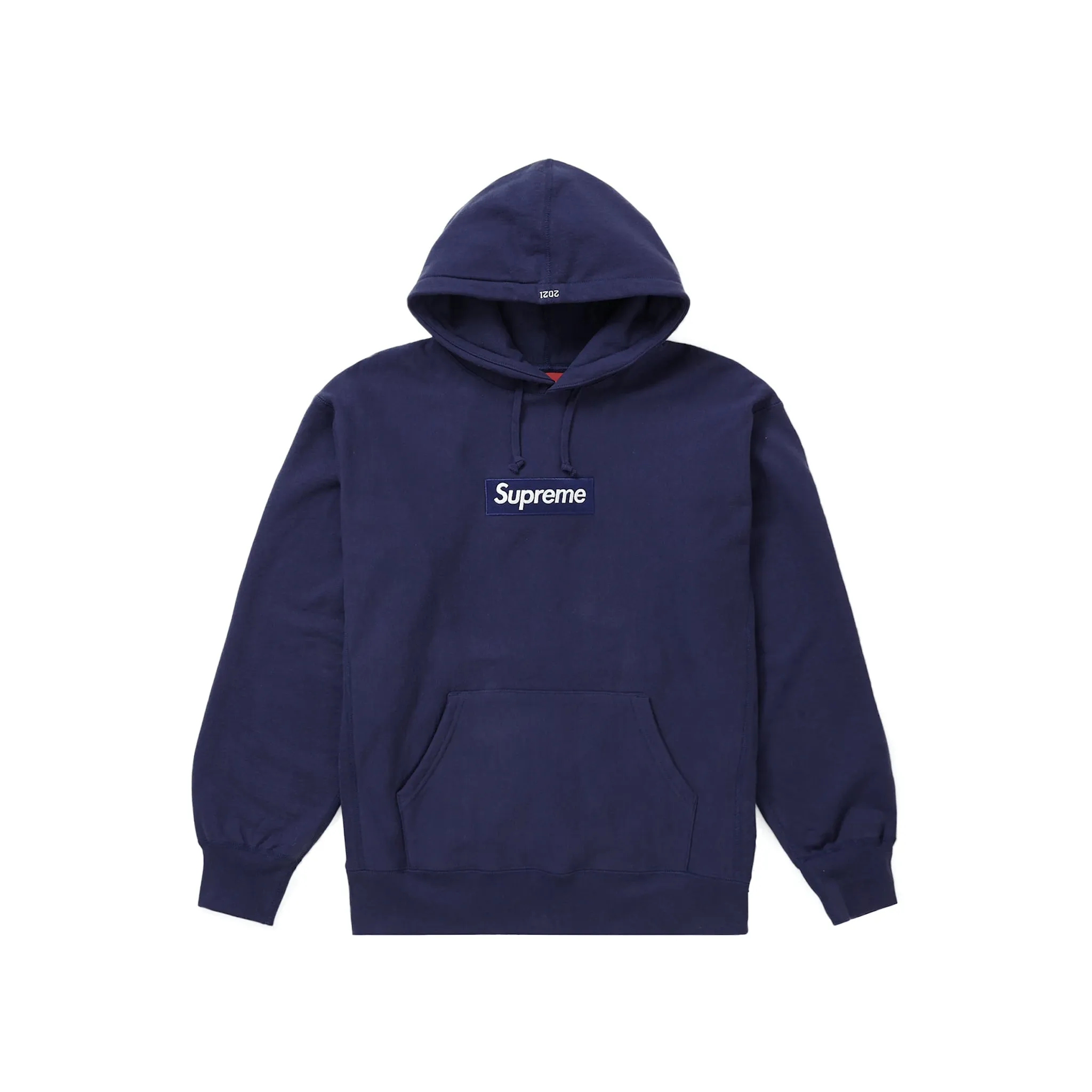 Supreme Box Logo Hooded Sweatshirt (FW21) Washed Navy