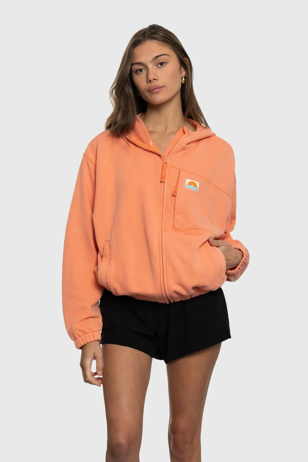 TEAMLTD WOMENS RAINBOW TECH ZIP HOODIE