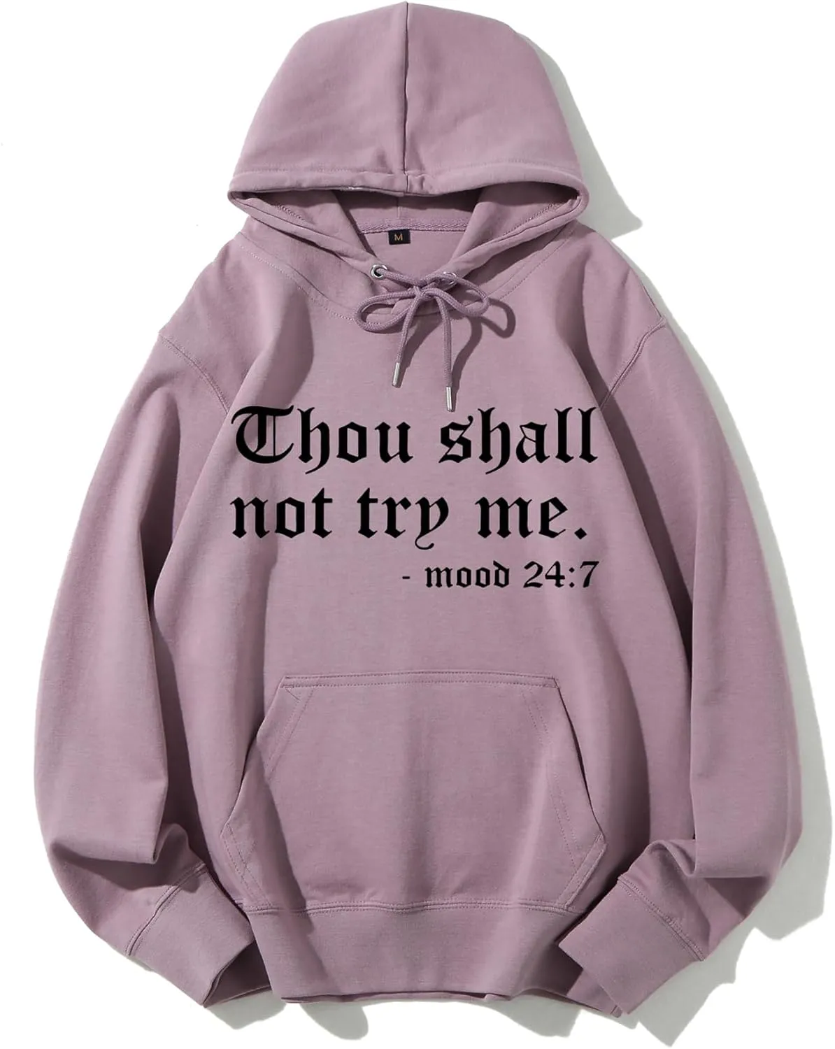 Teen Girls Womens Funny Hoodies Letter Printed Thou Shall Not Try Me Women's Hoodie Pullover Sweatshirt