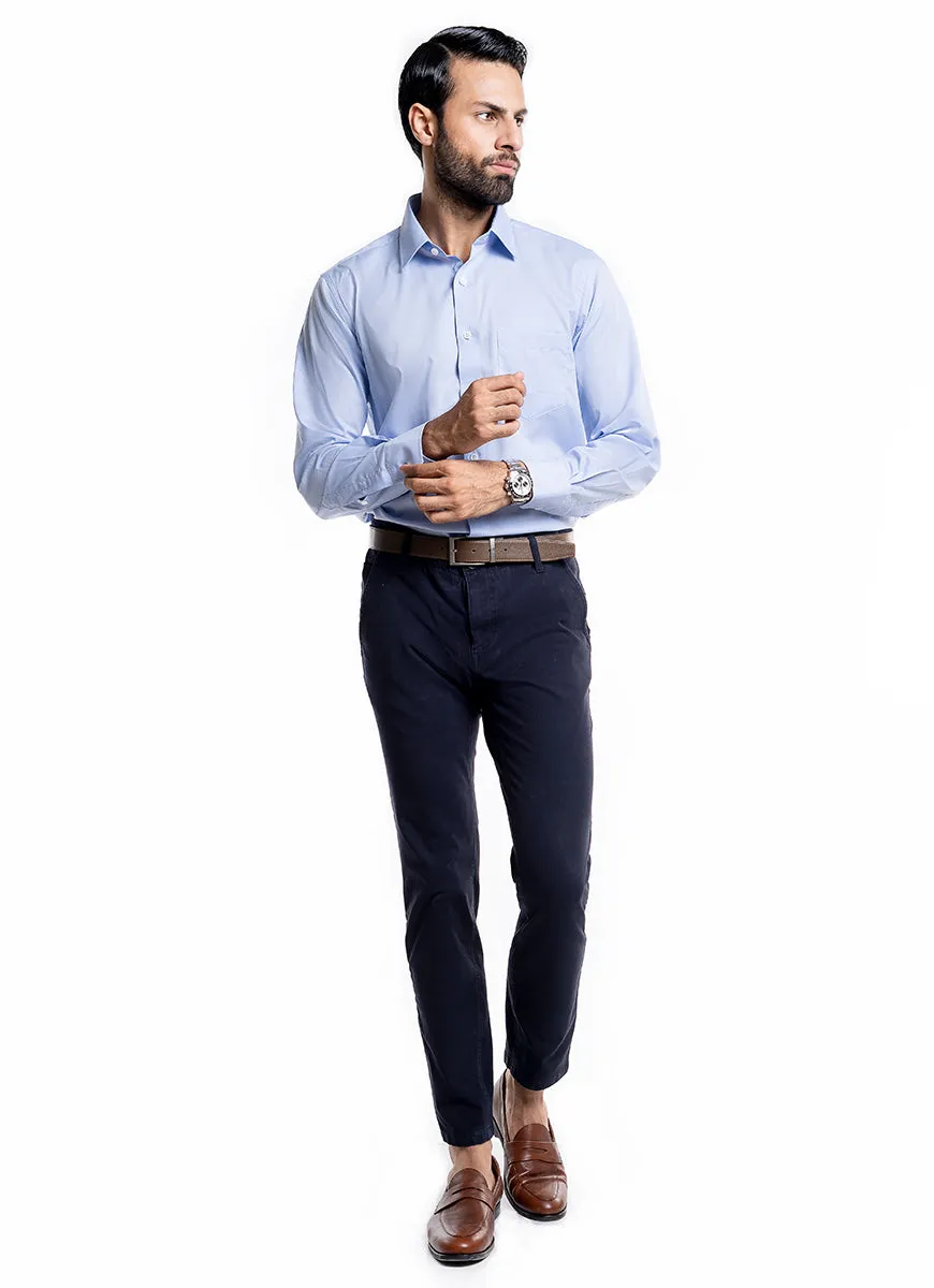 Textured Blue Charlie Formal Shirt