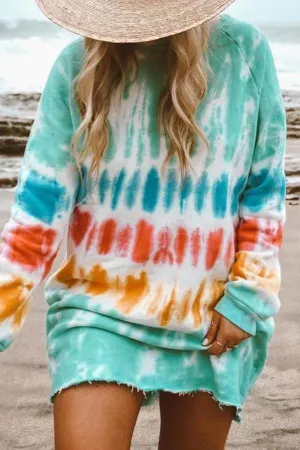 Tie Dye Relaxed Gradient Mini Dress