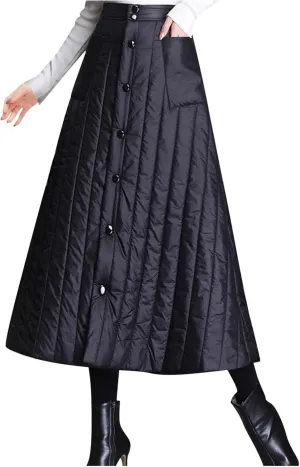 Trendy Plus Size Skirts for Women Fashion Comfy Business Long Skirt Fashion Button Vintage Western Skirt 2025 Outfit