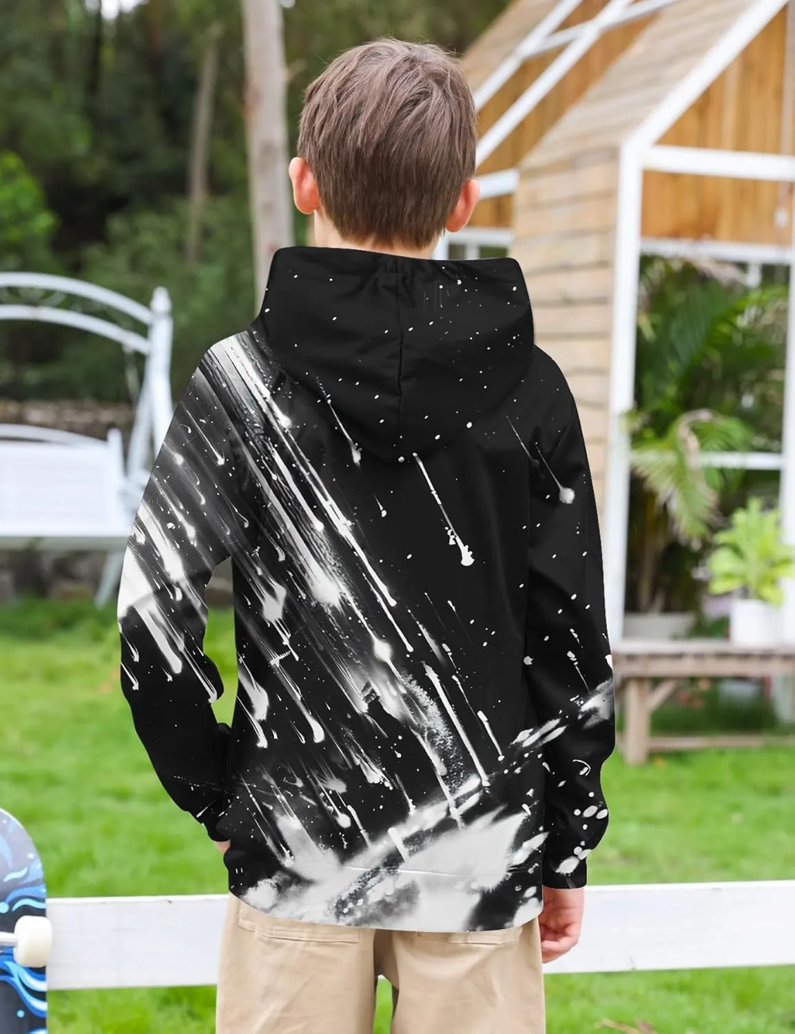 uideazone Boys Hoodies for Kids 3D Graphic Printed Hooded Sweatshirt Pullover Hoody with Pockets 6-16 Years