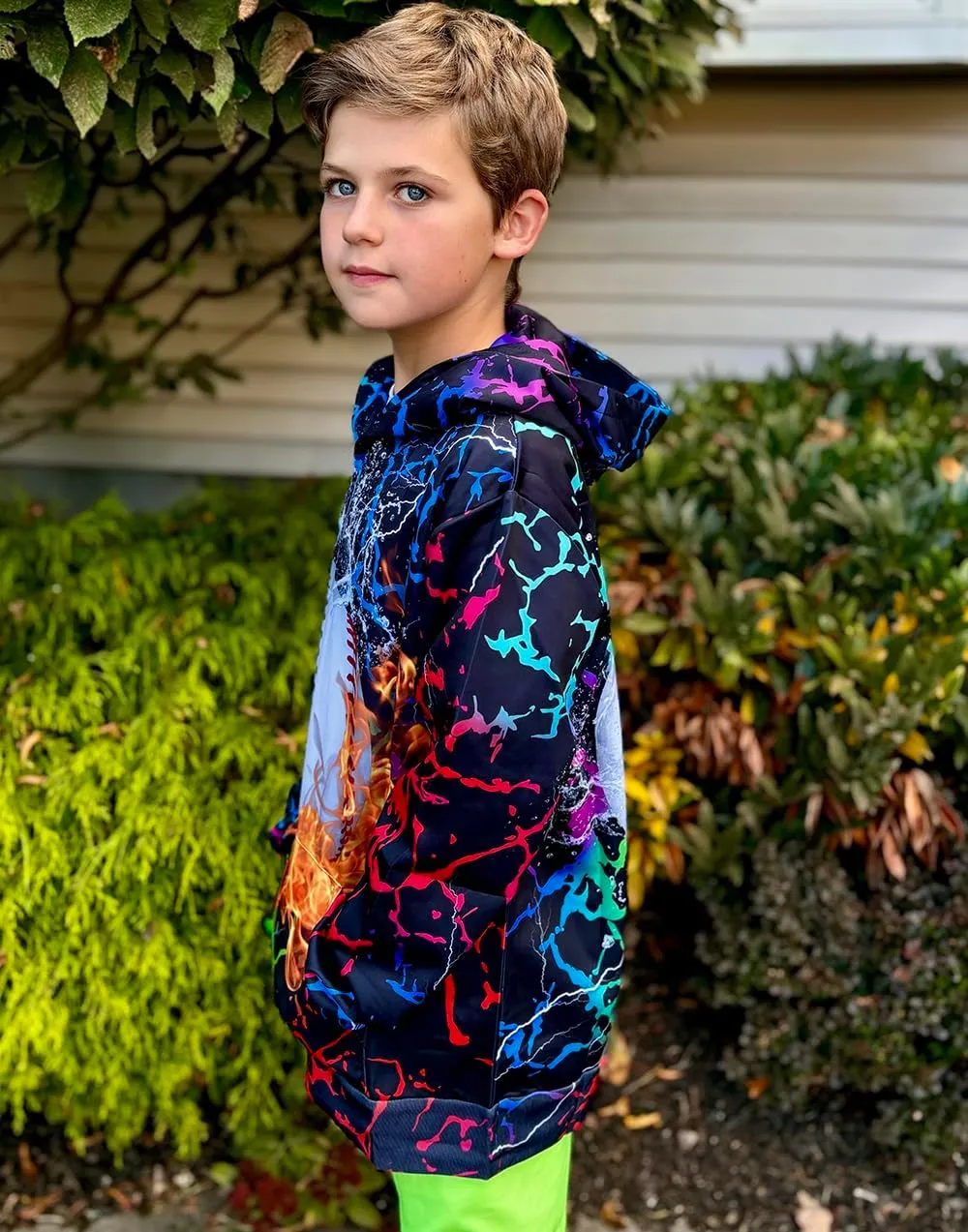 uideazone Boys Hoodies for Kids 3D Graphic Printed Hooded Sweatshirt Pullover Hoody with Pockets 6-16 Years