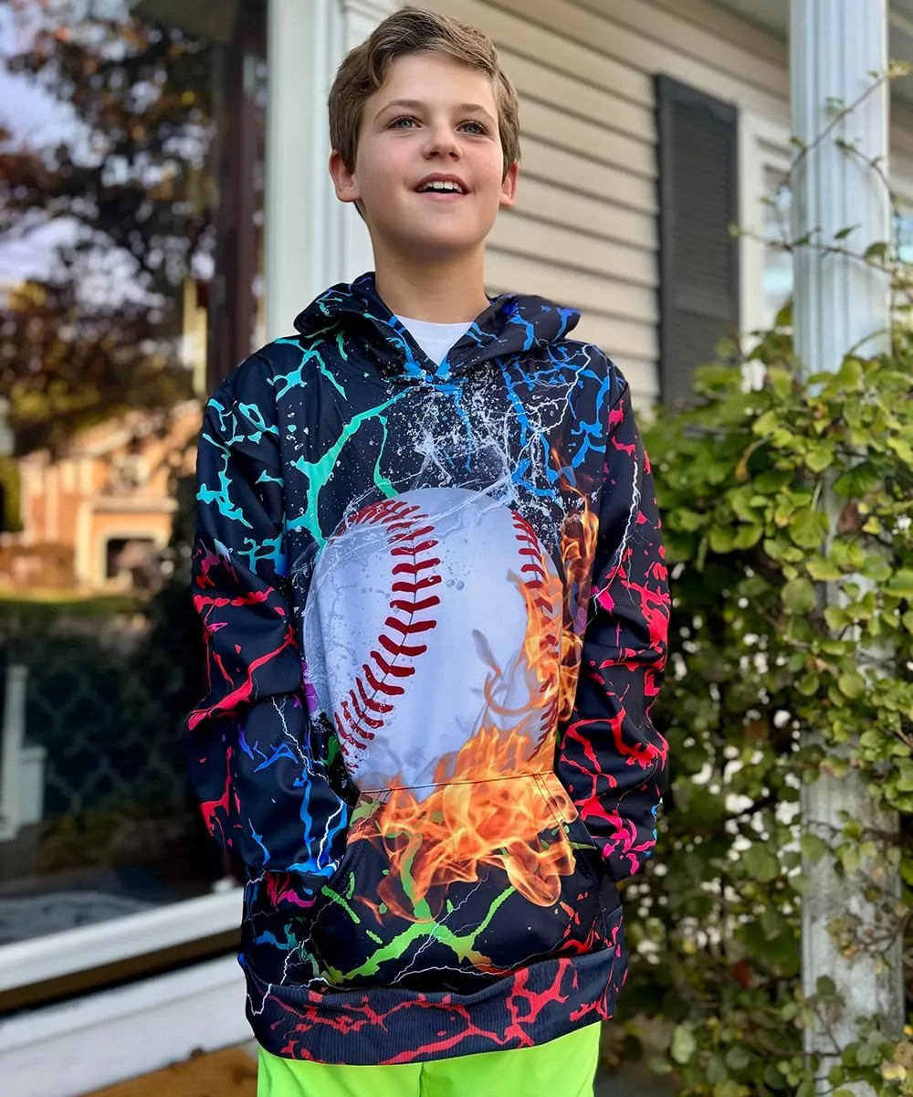 uideazone Boys Hoodies for Kids 3D Graphic Printed Hooded Sweatshirt Pullover Hoody with Pockets 6-16 Years
