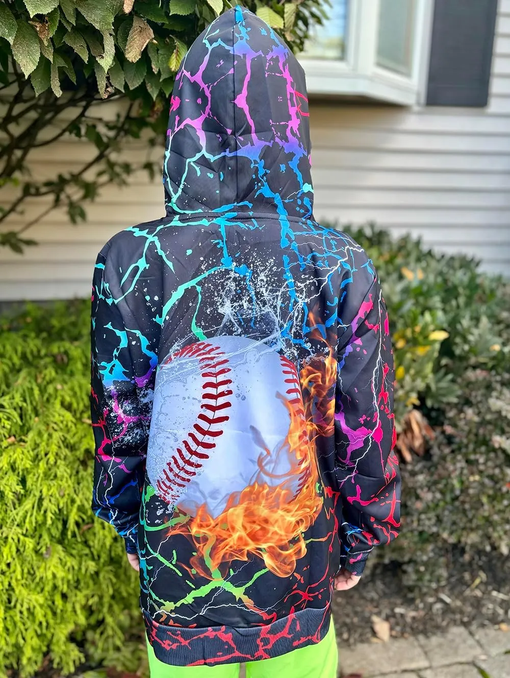 uideazone Boys Hoodies for Kids 3D Graphic Printed Hooded Sweatshirt Pullover Hoody with Pockets 6-16 Years