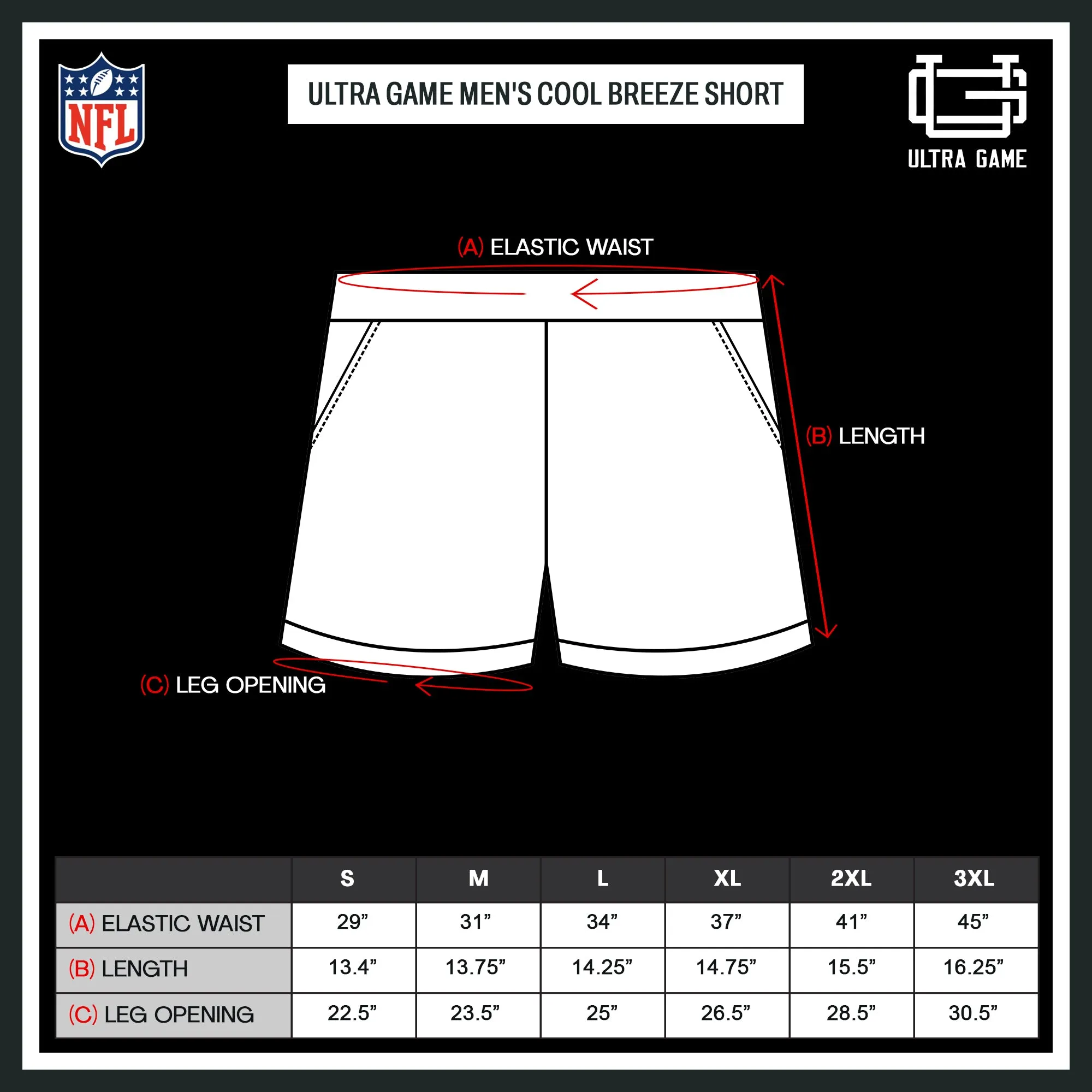 Ultra Game Men's NFL Official Super Soft Soft Mesh Active Training Shorts - Unisex, Baltimore Ravens|Baltimore Ravens
