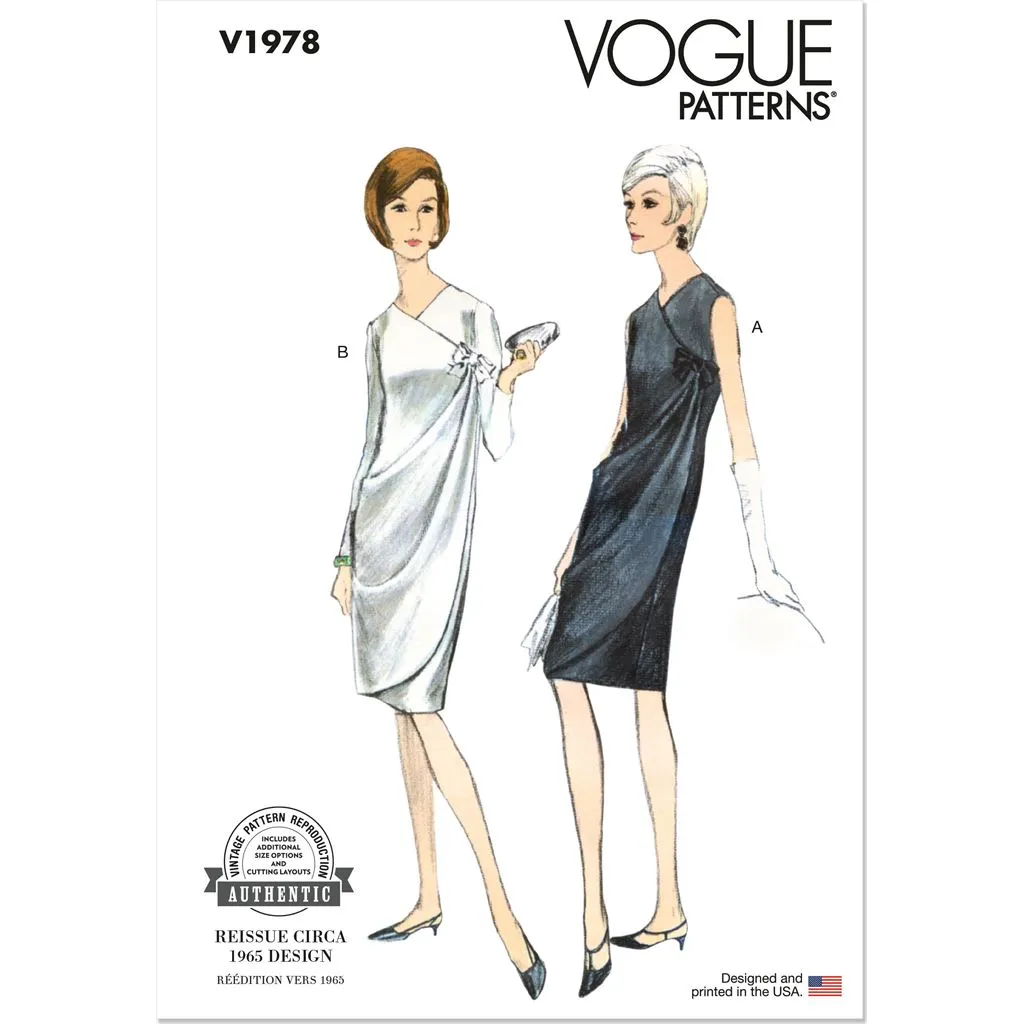 Vogue Pattern V1978 Misses' Dresses