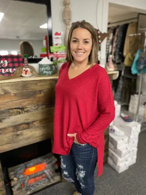 Waffle Knit Oversized Lightweight Sweaters