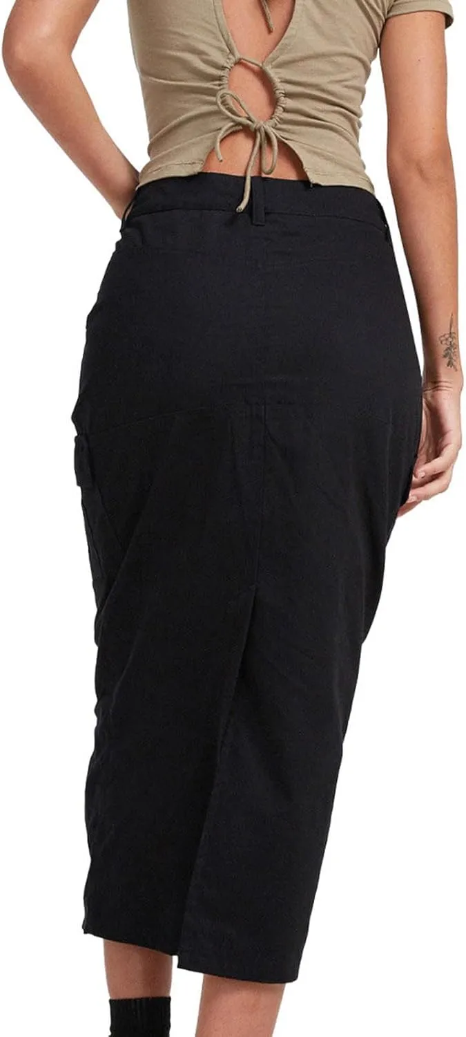 Women Denim Skirts Casual High Waist Midi Bodycon Skirt Fashion Jean Skirts Solid Trendy Half Dress Side Pockets