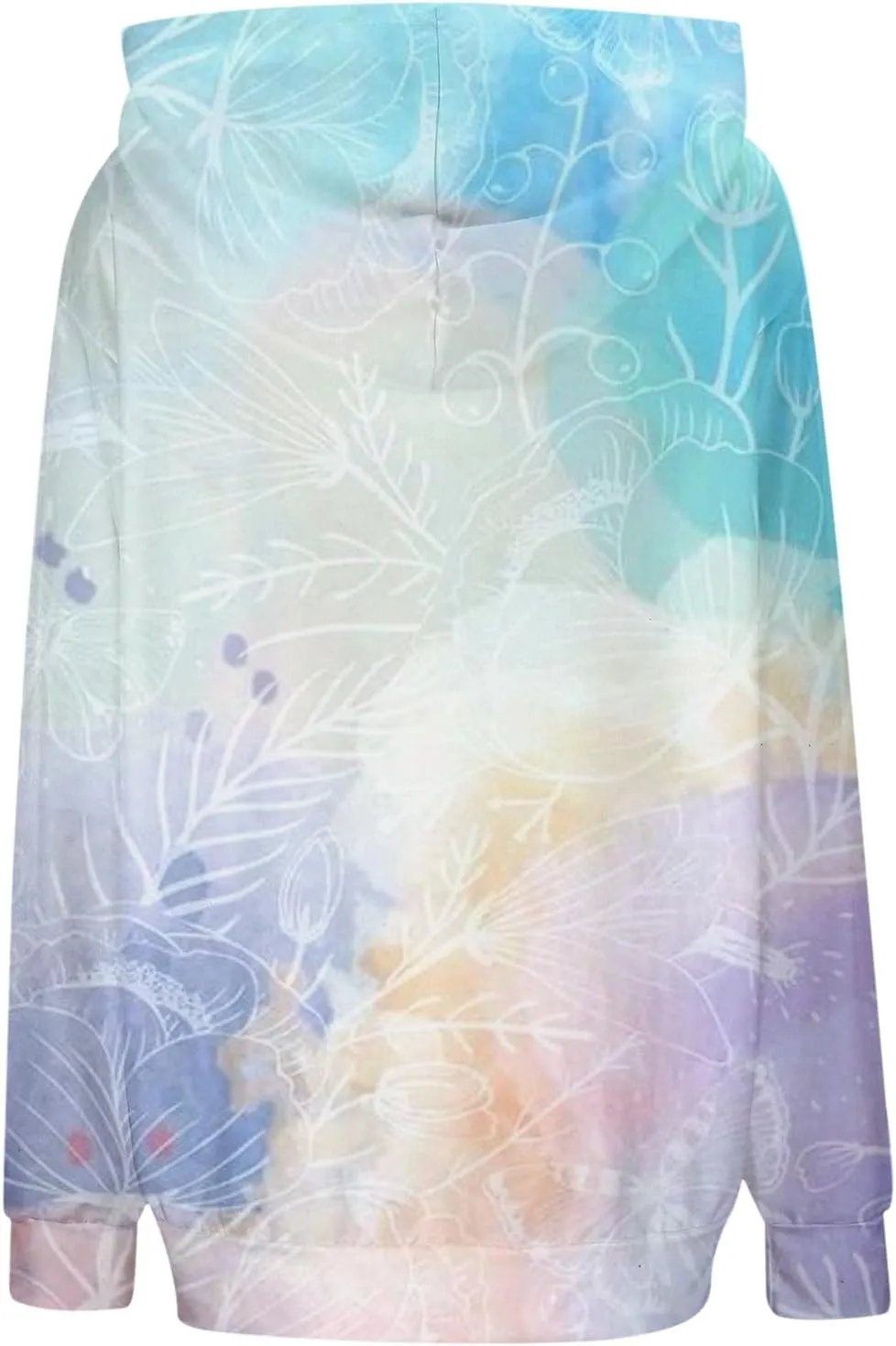 Women Fashion Tie Dye Sweatshirts Long Sleeve Hoodies Loose Oversized Pullover Casual Fall Winter Hoodies With Pocket