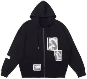 Women Oversized Hoodie Y2K Zip Up Hoodie Vintage Graphic Hoodies Trendy Hoodies Y2K Streetwear Grunge Emo Alt Clothes