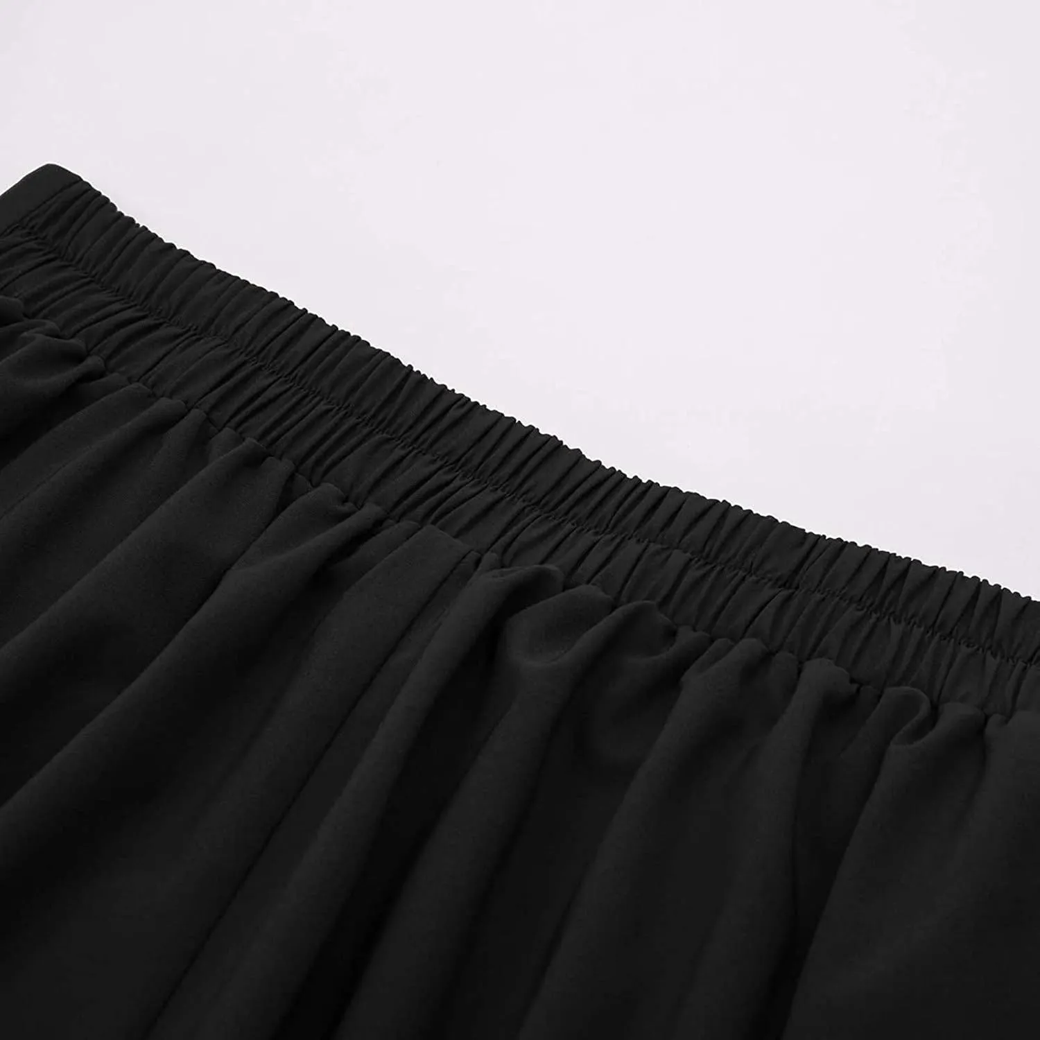 Women Vintage Skirt High Waist Pleated Button Skirts Midi A-Line Short Dress Fashion Casual Solid Swing Dresses