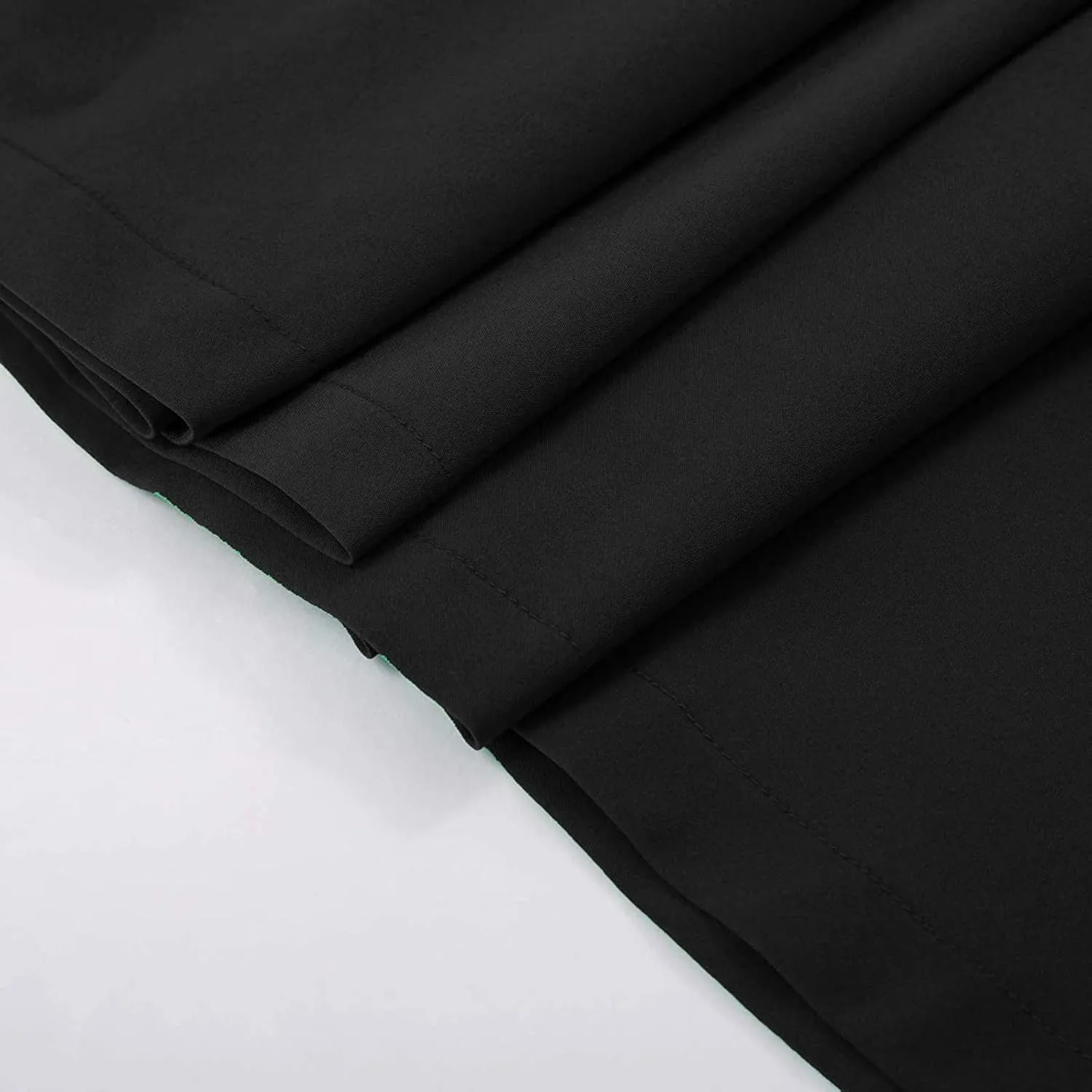 Women Vintage Skirt High Waist Pleated Button Skirts Midi A-Line Short Dress Fashion Casual Solid Swing Dresses