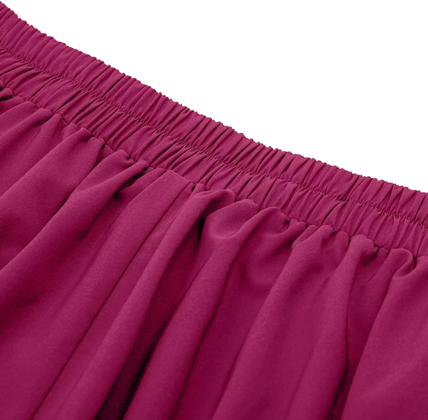 Women Vintage Skirt High Waist Pleated Button Skirts Midi A-Line Short Dress Fashion Casual Solid Swing Dresses