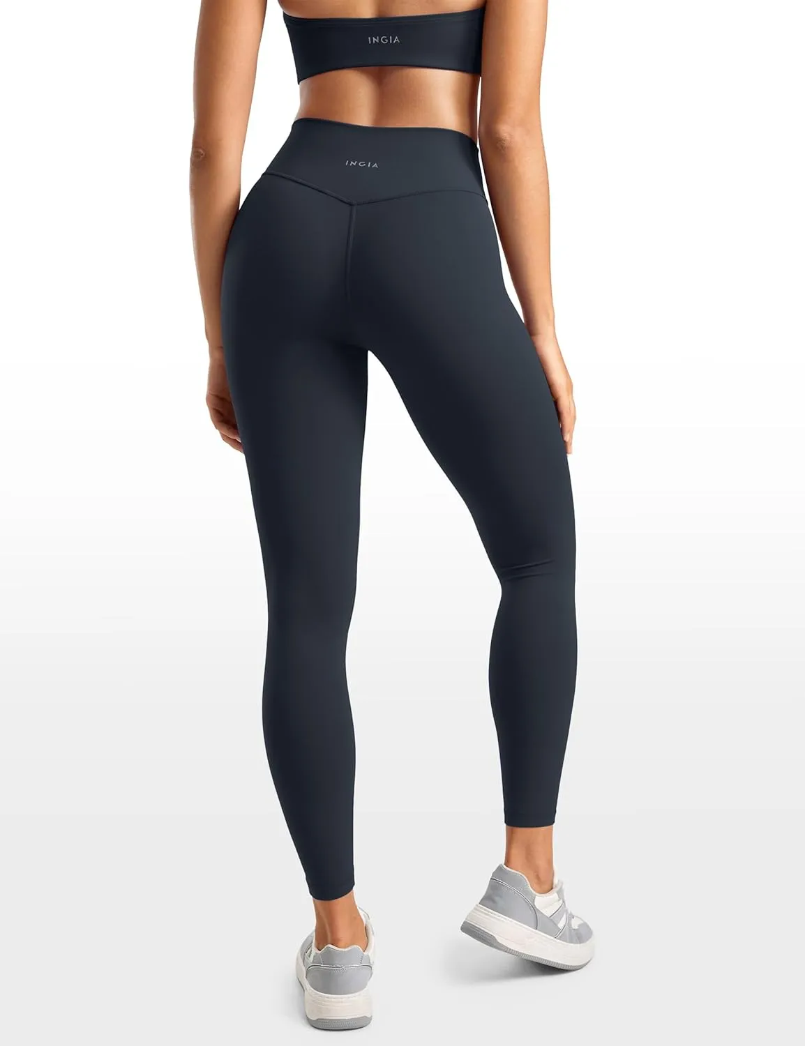 Womens High Waisted No Front Seam Lounge Yoga Legging 25" Workout Tummy Control Gym Yoga Pants