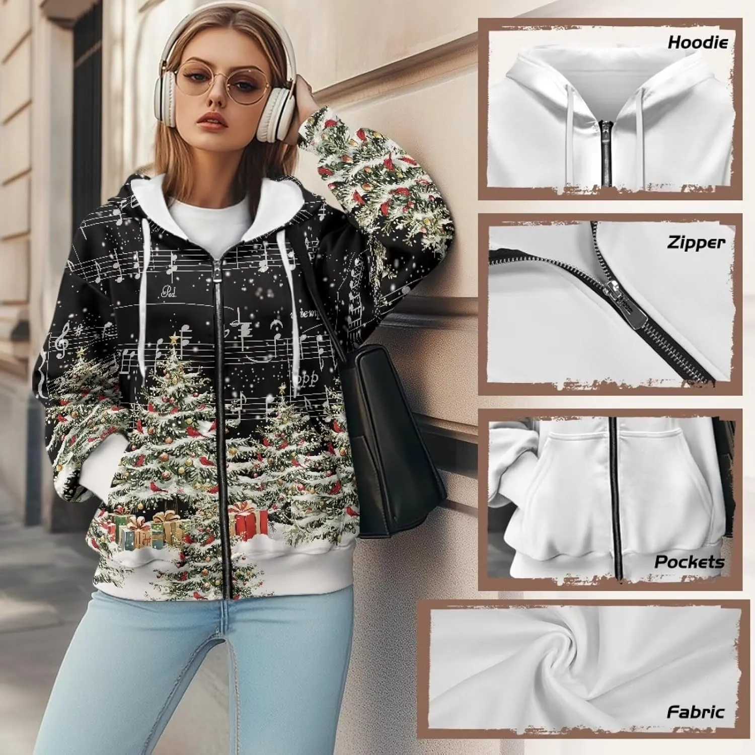 Womens Hoodies Zip Up Loose Sweatshirt Coat with Pocket Lightweight Long Sleeve Full Zip Hoodies Outfits for Fall