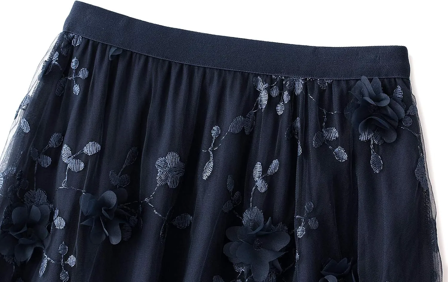 Women's Layered Tulle Maxi Skirts Evening Party Cocktail Bridesmaid Polka Dot Tiered Skirt
